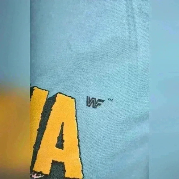 Vintage 1988 HULK HOGAN Blue Turquoise Hulkamania WWF T-Shirt Youth Large Canada - Picture 4 of 7